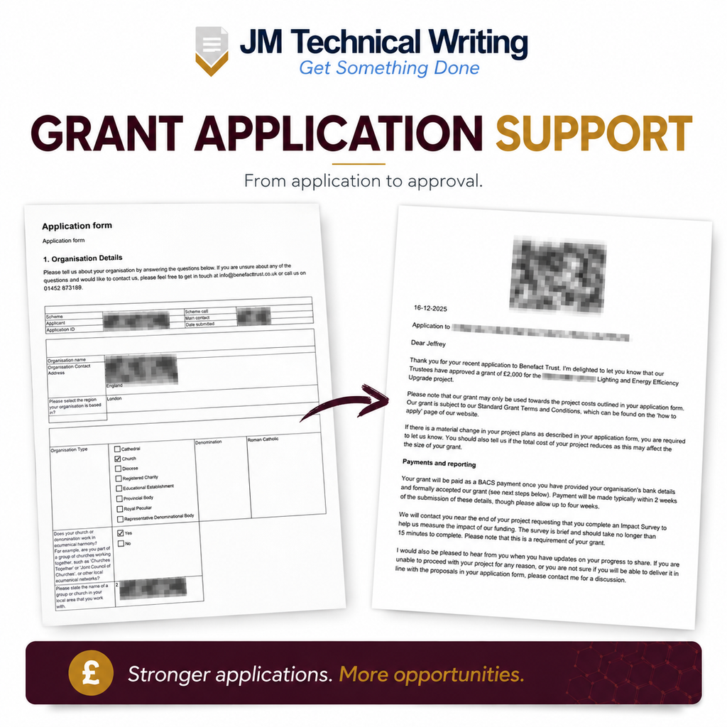 UK Grant Identification & Application Support